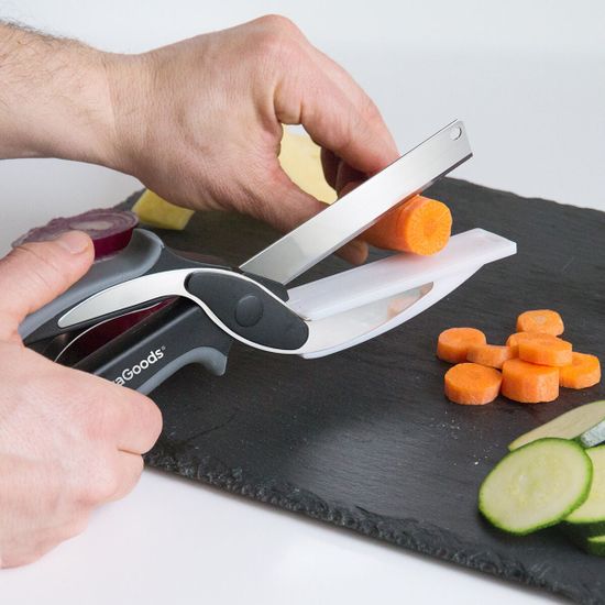 InnovaGoods Škarjast Nož z Vgrajeno Mini Rezalno Desko Scible InnovaGoods