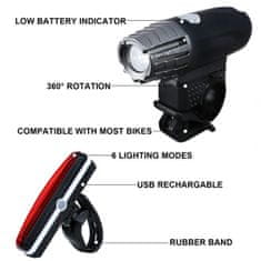 LED Komplet luči za kolo (sprednja, zadnja)