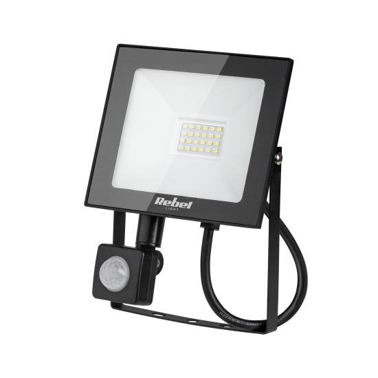 Rebel LED reflektor rebel 20W (24x2835 smd), 3000k, s senzorjem somraka, 230v