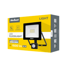 Rebel LED reflektor rebel 20W (24x2835 smd), 3000k, s senzorjem somraka, 230v