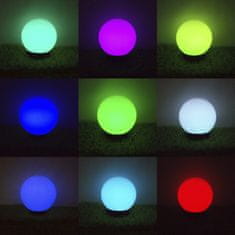 GreenBlue GreenBlue solarna prostostoječa vrtna svetilka, krogla, 20x20x53cm, RGB barvna LED, GB124