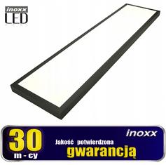 stropna led plošča 120x30 60w slim lampholder 3000k warm+ površinski okvir črna