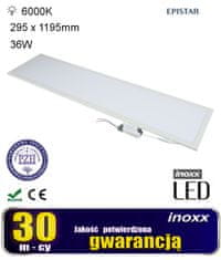 slomart Led plošča 120x30 36w vitka stropna svetilka 6000k hladno