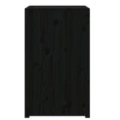 Vidaxl Zunanja kuhinjska omarica črna 55x55x92 cm trdna borovina