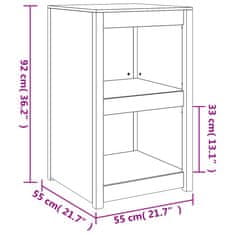 Vidaxl Zunanja kuhinjska omarica 55x55x92 cm trden les douglas