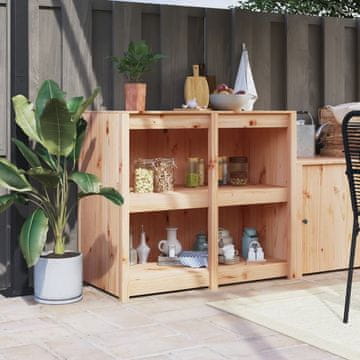 Vidaxl vidaXL Zunanja kuhinjska omarica 106x55x92 cm masivni borov les