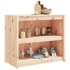 Vidaxl Zunanja kuhinjska omarica 106x55x92 cm trdna borovina