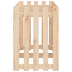 Vidaxl Vrtna visoka greda z ograjico 150x50x70 cm trdna borovina