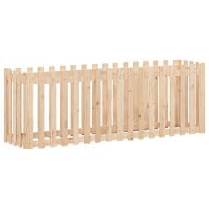 Vidaxl Vrtna visoka greda z ograjico 200x50x70 cm trdna borovina