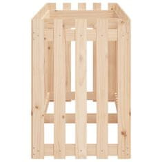 Vidaxl Vrtna visoka greda z ograjico 200x50x70 cm trdna borovina