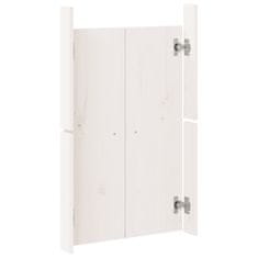 Vidaxl Zunanja kuhinjska vrata bela 50x9x82 cm trdna borovina