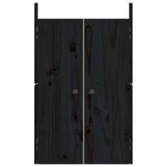 Vidaxl Zunanja kuhinjska vrata črna 50x9x82 cm trdna borovina