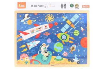 Lesena sestavljanka 48 kosov - vesolje