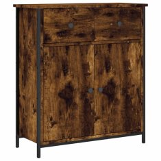 Vidaxl Komoda dimljeni hrast 70x30x80 cm inženirski les