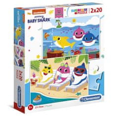 Clementoni Baby Shark puzzle 2x20 kosov