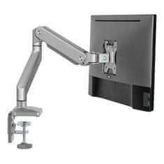 Ergo Office aluminijast nosilec za monitor s plinsko vzmetjo ergo office, dvojna roka, vesa 75x75/100x100, 17"-32" 10 kg srebrna, er-447