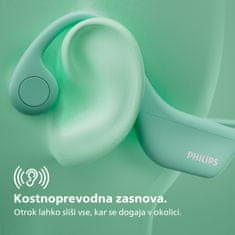 Philips TAK4607GY brezžične otroške kostnoprevodne slušalke, siva