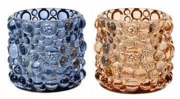 shumee Okrasni stekleni svečnik za sveče 8,5 x 8 cm 1 kos.