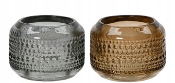 shumee Okrasni stekleni svečnik za sveče 8,2 x 5,8 cm 1 kos.