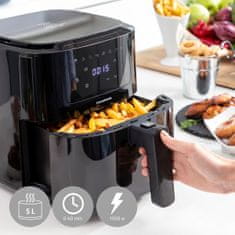 InnovaGoods Cvrtnik na vroči zrak s tehtnico InnovaGoods Fryinn Balance 5000 Črna 1500 W 5 L Nerjaveče jeklo