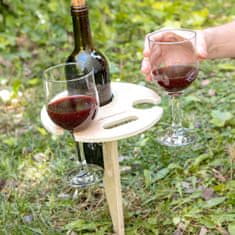 InnovaGoods Zložljiva in prenosna vinska mizica za zunanjo uporabo Winnek InnovaGoods