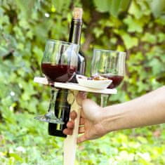 InnovaGoods Zložljiva in prenosna vinska mizica za zunanjo uporabo Winnek InnovaGoods