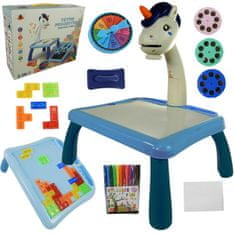 Luxma Projektor za risanje in učenje, projektor za otroke + igra Tetris