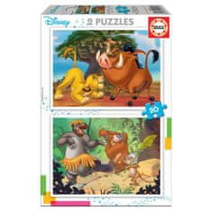 Clementoni Disney Animals Lion King + Jungle Book puzzle 2x20 kosov