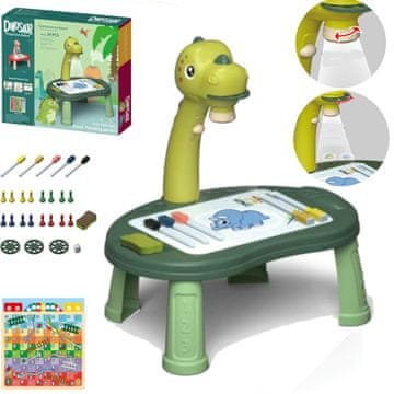 Luxma Projektor za risanje in učenje, projektor za otroke + 2 družabni igri