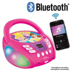 Lexibook Svetleči Bluetooth CD predvajalnik Disneyjeva princesa
