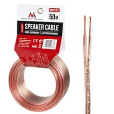 Maclean maclean, kabel za zvočnike, prozoren PVC, 2*1.5mm2 / 48*0.20cca 3.5*7.0mm, 50m, mctv-511