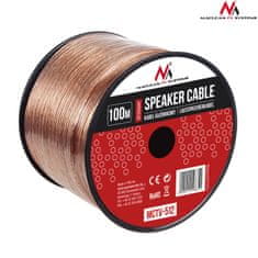 Maclean zvočniški kabel prozoren pvc maclean, 2*1.5mm2 / 48*0.20 cca 3.5*7.0mm, 100m, mctv-512