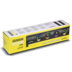 AUDIOCORE Audiocore 3wx2 računalniški zvočniki soundbar, led, usb 5v, linijski vhod, ac955 - odprodaja