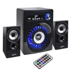 AUDIOCORE zvočniški sistem audiocore bluetooth 2.1, fm radio, vhod za kartico tf, aux, napajanje usb, ac910