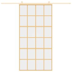 Vidaxl Drsna vrata zlata 102,5x205 cm prozorno ESG steklo in aluminij