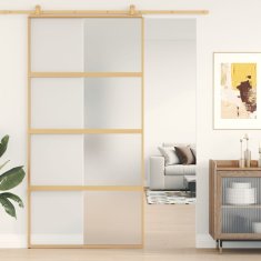 Vidaxl vidaXL Drsna vrata, zlata, 102,5 x 205 cm, matirano ESG steklo