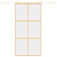 Vidaxl Drsna vrata zlata 102,5x205 cm prozorno ESG steklo in aluminij