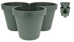shumee Trojni kaskadni plastični cvetlični lonček 44 x 20 cm