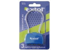 Extol Craft Kombinirana ključavnica Extol Craft (78115) s trimestno kodo - kabel, dolžina kabla 150 mm, premer 3 mm, možnost spremembe številke kode, 1000 kombinacij