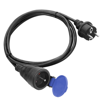 Orno podaljšek za delavnico, odporen na brizganje ip44, 1x2p+z 20m, gumijasti kabel odporen na olje h07rn-f 3x1,5mm?, 230vac/16a