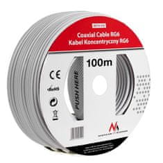 Maclean koaksialni kabel maclean, kabel za satelitsko anteno, 1.0ccs rg6, 100m, mctv-572