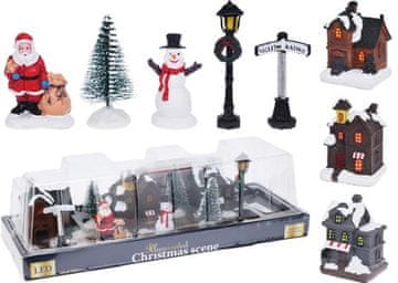 HOMESTYLING Božična dekoracija Homestyling KO-ABG100800 figurice LED osvetlitev