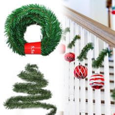 HOME & MARKER® Božični borov venec, Umetni venec, Božična dekoracija (5,5 m) | HOLIPINE