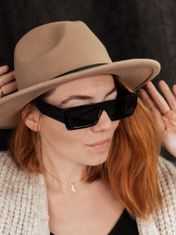 VeyRey ženske sončna očala Kvadratni Vest črna