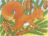 Lesena sestavljanka Gozdne živali: veverica 24 kosov