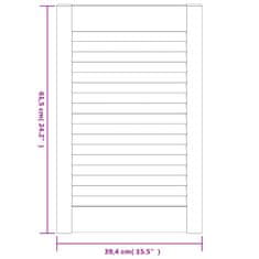 Vidaxl Vrata za omarico z letvicami 4 kosi 61,5x39,4 cm trdna borovina