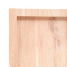 Vidaxl Kopalniški pult 120x30x(2-4) cm neobdelan trden les