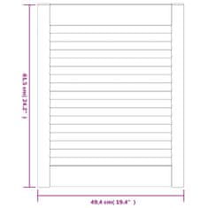 Vidaxl Vrata za omarico z letvicami 2 kosa bela 61,5x49,4 cm borovina