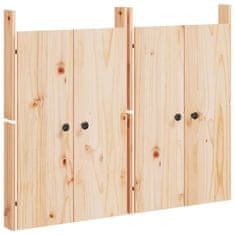 Vidaxl Zunanja kuhinjska vrata MEPPEL 2 kosa bela 50x9x82 cm trdna borovina