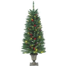 Vidaxl Umetna novoletna jelka 2 kosa 100 LED diod zelena 120 cm